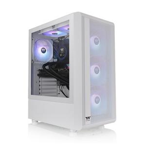 Thermaltake CA-1X2-00M6WN-00 Midi-tower Gaming-behuizing Wit 3 voorgeïnstalleerde LED-ventilators, Zijvenster