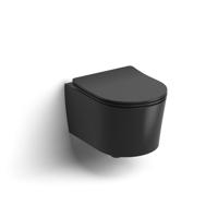 Clou InBe 1 wandtoilet met toiletzitting versie 48 cm mat zwart IB/04.01141.21 Clou InBe 1 wandtoilet met toiletzitting versie 48 cm mat zwart IB/04.01141.21