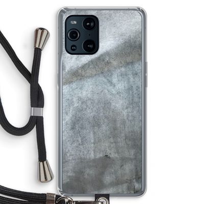 Grey Stone: Oppo Find X3 Pro Transparant Hoesje met koord