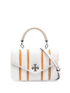 Tory Burch sac porté épaule à plaque logo - Blanc