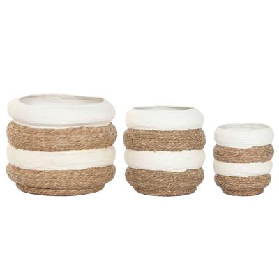 Grondlegger Home ESPRIT Tweekleurig Vezel Stads (3 Onderdelen)