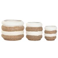 Grondlegger Home ESPRIT Tweekleurig Vezel Stads (3 Onderdelen)