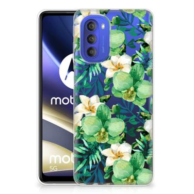 Motorola Moto G51 5G | TPU Case | Orchidee Groen