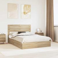 Bedframe met lade Sonoma Eiken 150 x 200 cm Bewerkt hout