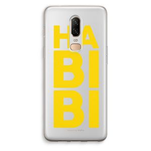 Habibi Blue: OnePlus 6 Transparant Hoesje