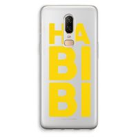 Habibi Blue: OnePlus 6 Transparant Hoesje