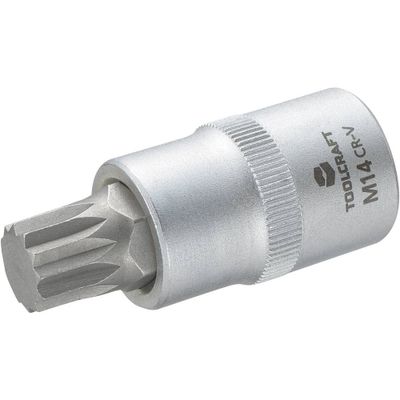 TOOLCRAFT 816171 Veeltand (XZN) Dopsleutel-bitinzet 14 mm 1/2 (12,5 mm)