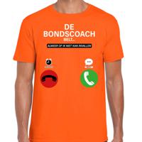 Verkleed T-shirt voor heren - bondscoach belt - oranje - EK/WK voetbal supporter - Nederland