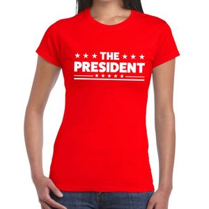 The President tekst t-shirt rood dames