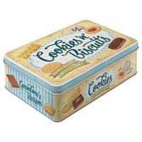 Nostalgic Art Bewaarblik/koektrommel - Cookies 'n' Biscuits - Metaal - 23 x 16 x 7 cm - 2,5 liter