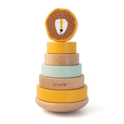 Trixie houten stapelspeelgoed mr. lion, 7dlg.