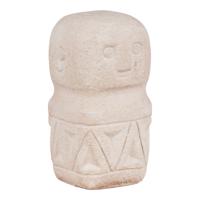 Visser - decoratie - beige - cement - 5,5x5,5x10 cm