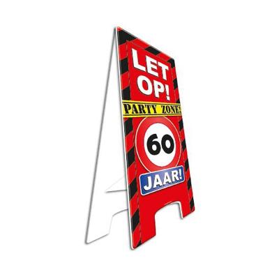 60 jaar verjaardag versiering straatbord - 58 cm - feestartikelen
