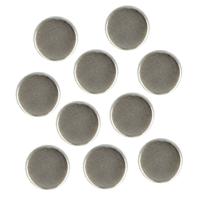 Magneten setje rond - zilver - 10x stuks - 12 x 3 mm - Hobby artikelen/Memobord/Koelkast   -