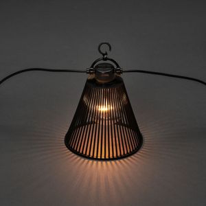 Konstsmide 2333-870 Lichtketting Buiten Energielabel: G (A - G) werkt op het lichtnet Aantal lampen 10 LED Barnsteen Verlichte lengte: 9.15 m Dimbaar,