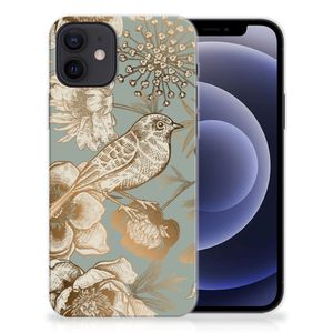 TPU Case voor iPhone 12 | 12 Pro (6.1") Vintage Bird Flowers