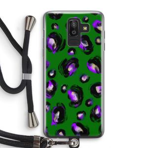 Green Cheetah: Samsung Galaxy J8 (2018) Transparant Hoesje met koord