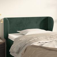 Hoofdbord met randen 103x23x78/88 cm fluweel donkergroen