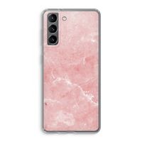 Roze marmer: Samsung Galaxy S21 Transparant Hoesje