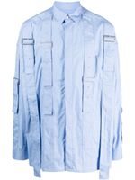 AMBUSH chemise à taille ceinturée - Bleu