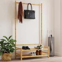 VidaXL Kledingrek met schappen 103x40x183 cm bamboe