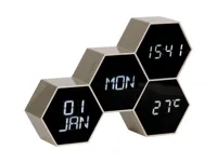 Alarm clock Six in the Mix gold painted Alarm clock Six in the Mix gold painted