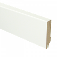 MDF Moderne plint 70x15 voorgelakt RAL9016 + uitsparing - lengte 240cm