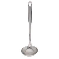 Gerimport Soep/saus opscheplepel - zilver - metaal - 29 cm - keukengerei - soeplepel