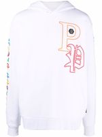 Philipp Plein hoodie à motif Gothic Plein brodé - Blanc - thumbnail