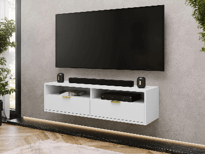 Tv-meubel KIRITSAS 2 deuren 140 cm wit