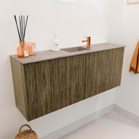 Toiletmeubel Mondiaz Joya Dlux | 100 cm | Meubelkleur Dusk | Faye wastafel Saba Wasbak Midden | 1 kraangat