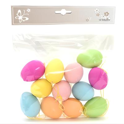 Humbert Paaseieren - 12x stuks - 5 cm - kunststof - pasen - paasversiering