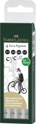 Faber Castell Tekenpen Ecco Pigment - 4-delig etui