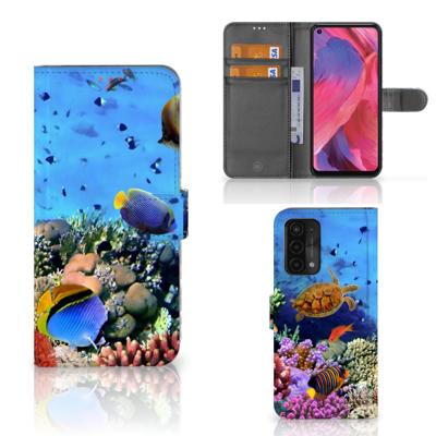 OPPO A54 5G | A74 5G | A93 5G | Telefoonhoesje | Met pasjeshouder | Vissen