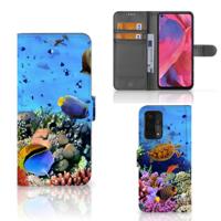 OPPO A54 5G | A74 5G | A93 5G | Telefoonhoesje | Met pasjeshouder | Vissen