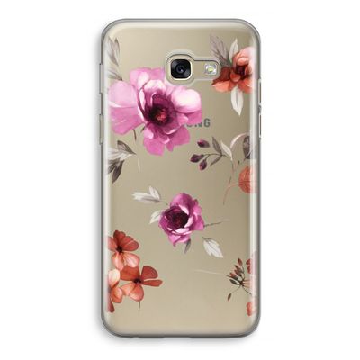 Geschilderde bloemen: Samsung Galaxy A5 (2017) Transparant Hoesje
