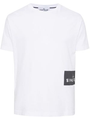 Stone Island t-shirt à logo imprimé - Blanc