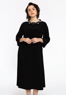 Yoek Jurk met kraag | Zwart | Maat 58/60