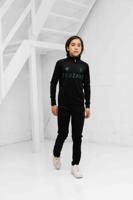 Touzani Platinum Trainingspak Kids Zwart/Groen - Maat 128 - Kleur: ZwartGroen | Soccerfanshop