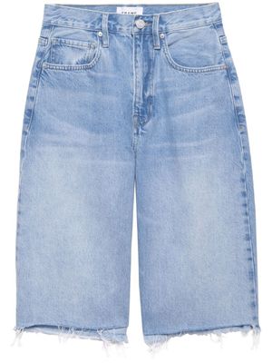 FRAME short en jean à bords francs - Bleu