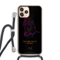 Praying For My Haters: iPhone 11 Pro Transparant Hoesje met koord