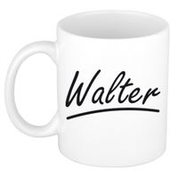 Naam cadeau mok / beker Walter met sierlijke letters 300 ml