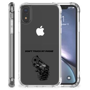 Apple iPhone Xr Anti Shock Case Gun Don't Touch My Phone