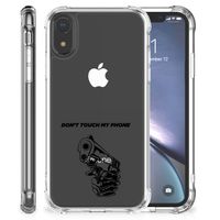 Apple iPhone Xr Anti Shock Case Gun Don't Touch My Phone - thumbnail