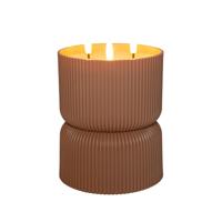 Buitenkaars 3D-vlam terra 13x13x17,5cm