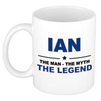 Ian cadeau mok - man myth legend - naam koffiemok - 300 ml - collega - vaderdag