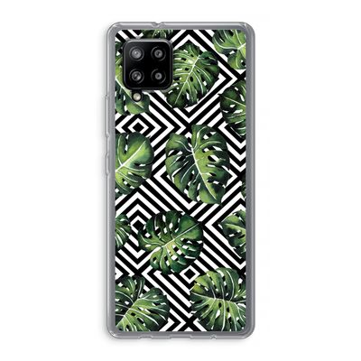 Geometrische jungle: Samsung Galaxy A42 5G Transparant Hoesje