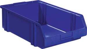 LA-KA-PE Magazijnbak | L500/450xB300xH145 mm | PS blauw | 10 stuks - LK1C BLAU LK1C BLAU