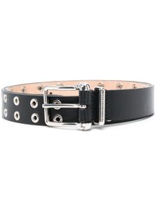 Alexander McQueen ceinture à détails d'œillets - Noir