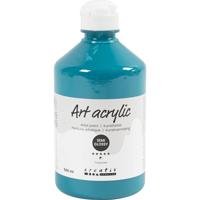 Creativ Company Acryl verf, semi-glanzend, dekkend, turquoise, 500 ml/ 1 fles